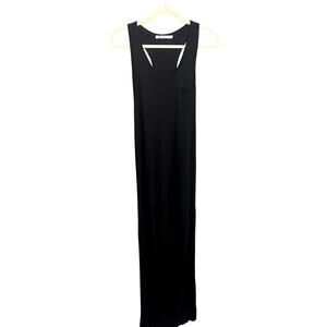 T Alexander Wang Womens Maxi Black Dress Tank Sleeveless Pocket Cocktail  XS